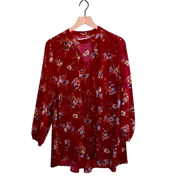 ALTAR’D STATE floral front keyhole flowy tunic M - Picture 1 of 4